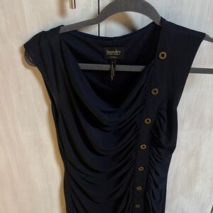 Laundry By Shelli Segal Midnight Blue Ruched Dress